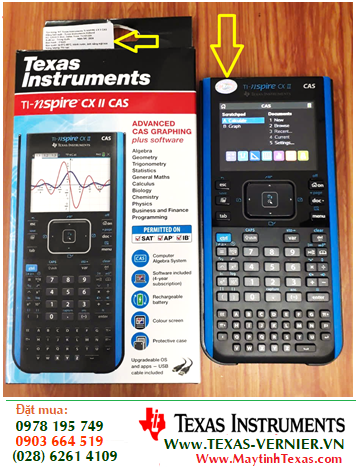 Ti-Nspire CX II CAS; Máy tính Khoa học Vẽ đồ thị Texas Instrument Ti-Nspire CX II CAS (B.hành 2 năm)| CÒN HÀNG